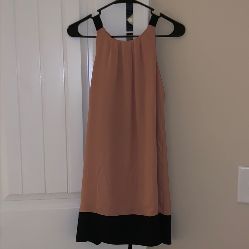 peach colored dress
